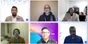 Screenshot of six panellists on a video call.