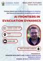 Flyer for Resilient Futures Seminar Series EP02, AI Frontiers in Evacuation Dynamics, with the date, time and venue and a photo of Professor Ruggiero Lovreglio.