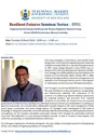 Flyer for Resilient Futures Seminar Series EP01, with the date, the venue, and a photo and biography of Professor Kasun Hewage.